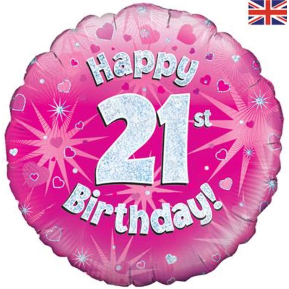 Foil Balloon 18" Round Age 21 - Tiger Feet Ireland