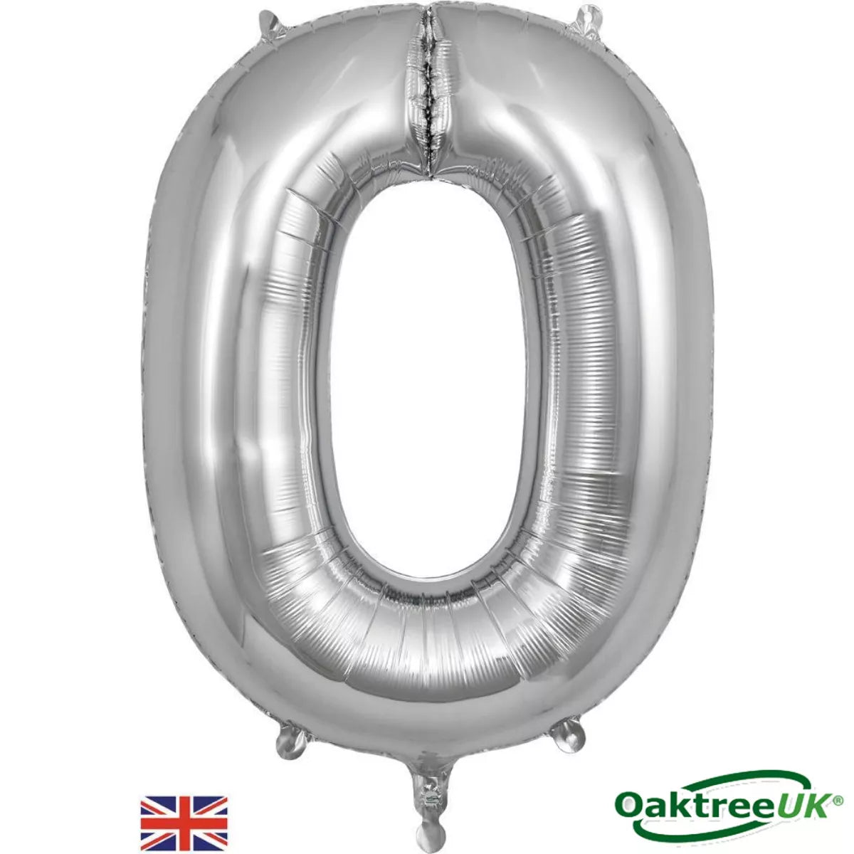 Foil Balloon 34" Big Number Silver - Tiger Feet Ireland