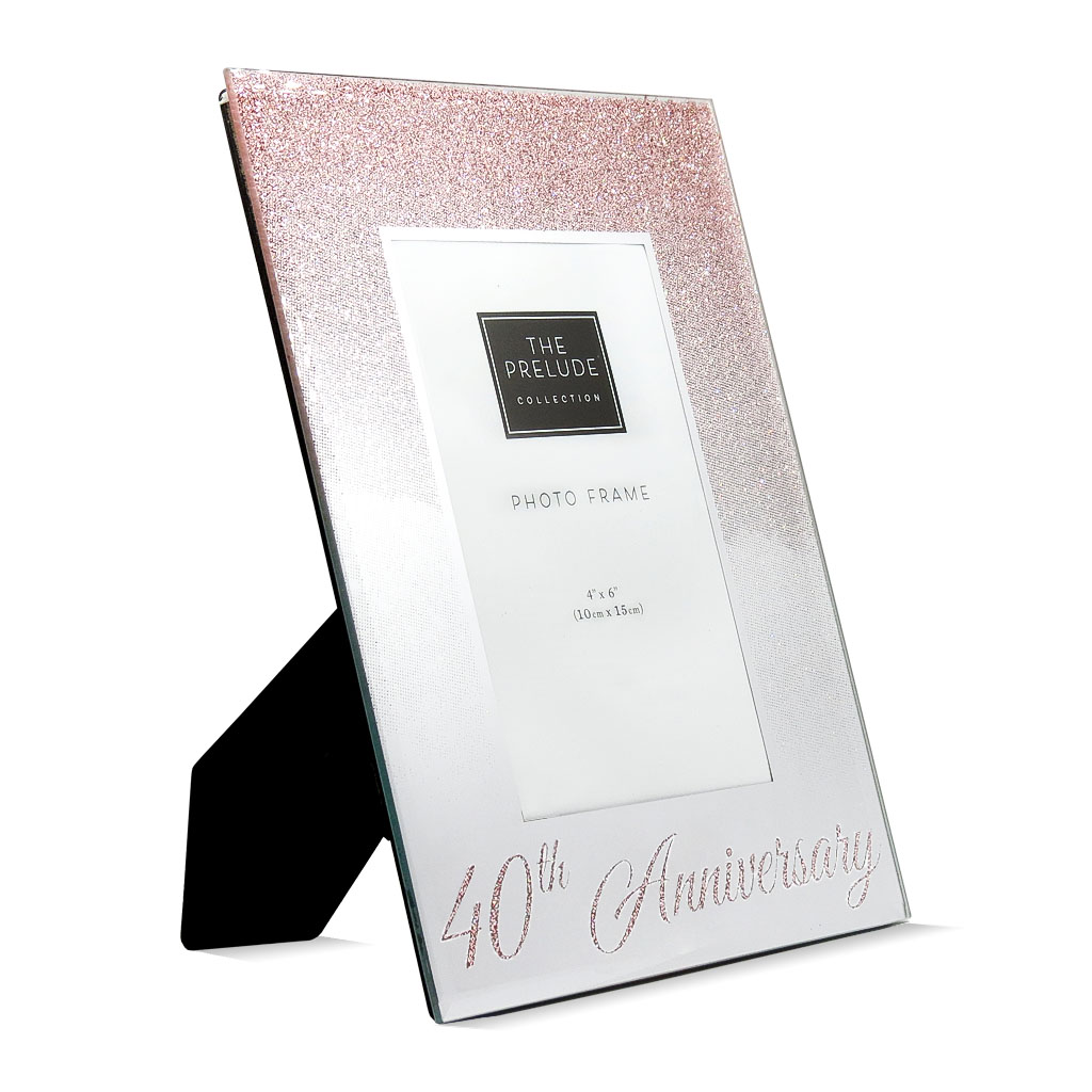 Frame 4" x 6" Rose Gold 40th Anniversary - Tiger Feet Ireland