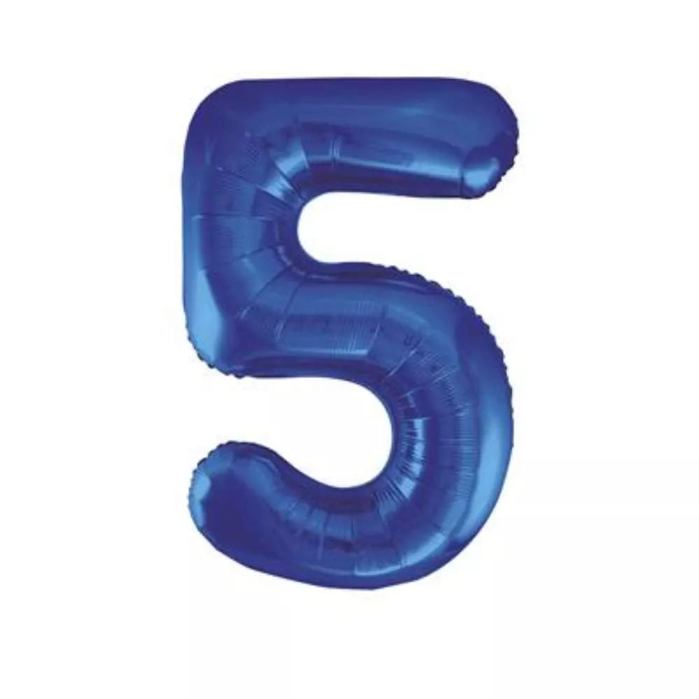 Foil Balloon 34" Big Number Blue - Tiger Feet Ireland