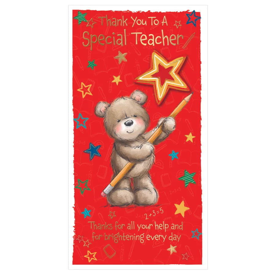 6pk Cards C55 Thank You Teacher - Tiger Feet Ireland