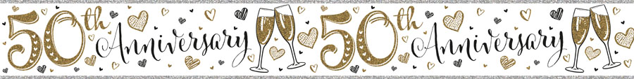 6pk Banners Your Golden Anniversary - Tiger Feet Ireland