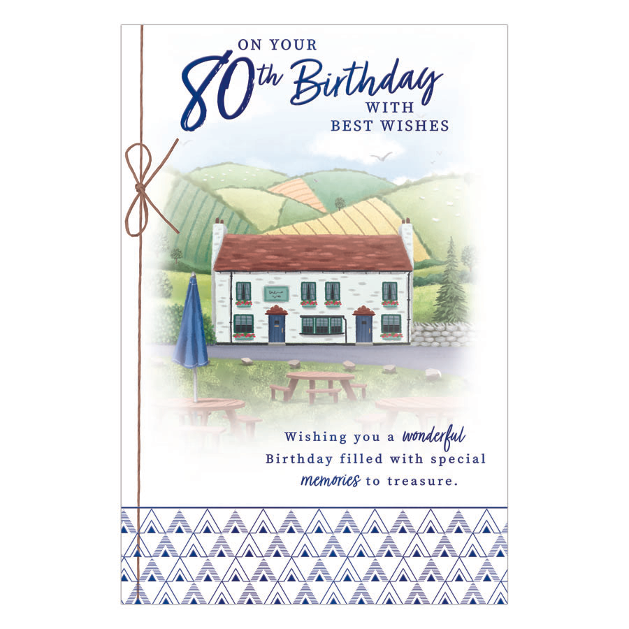 6pk Cards C75 Birthday Age 80 - Tiger Feet Ireland
