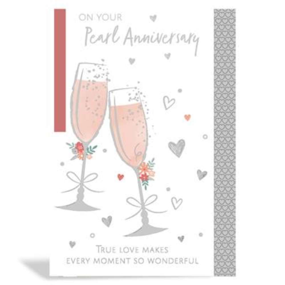 6pk Cards C50 Your Pearl Anniversary - Tiger Feet Ireland