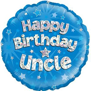 Foil Balloon 18" Happy Birthday Uncle - Tiger Feet Ireland