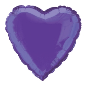 Foil Balloon 18" Heart Deep Purple - Tiger Feet Ireland