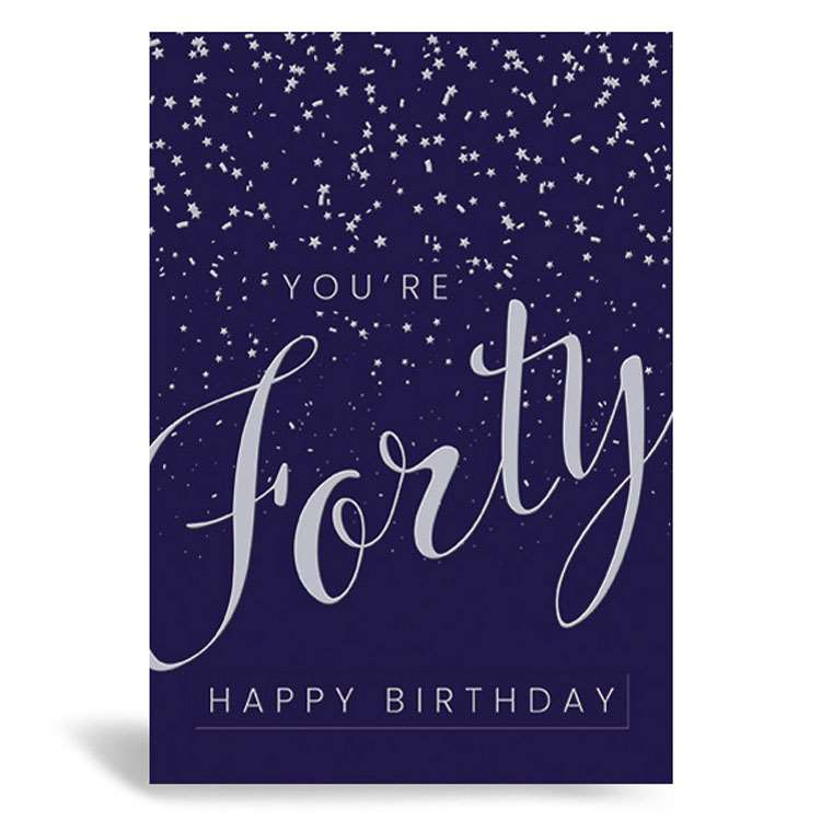 6pk Cards C50 Birthday Age 40 - Tiger Feet Ireland