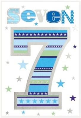 6pk Cards C50 Birthday Age 7 - Tiger Feet Ireland