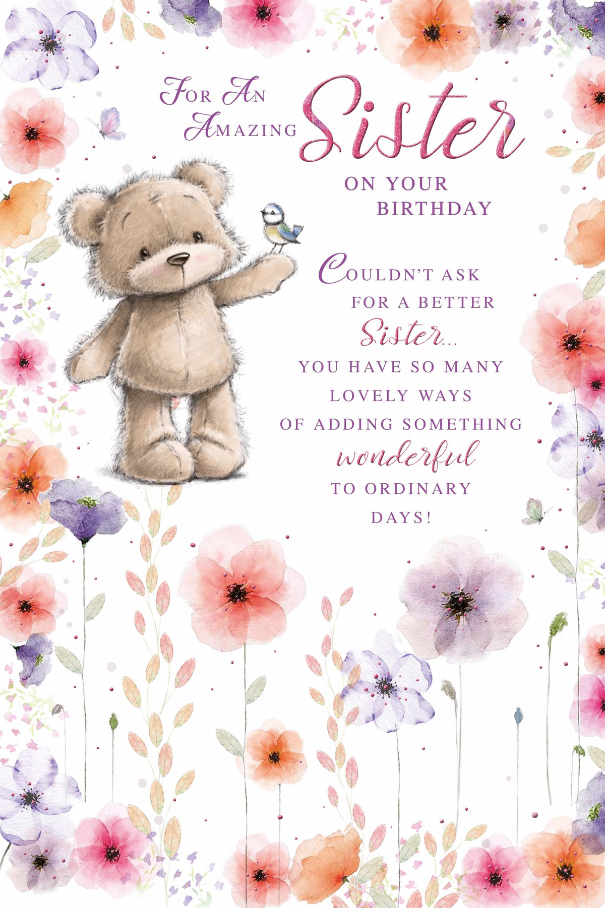 6pk Cards C75 Birthday Sister - Tiger Feet Ireland