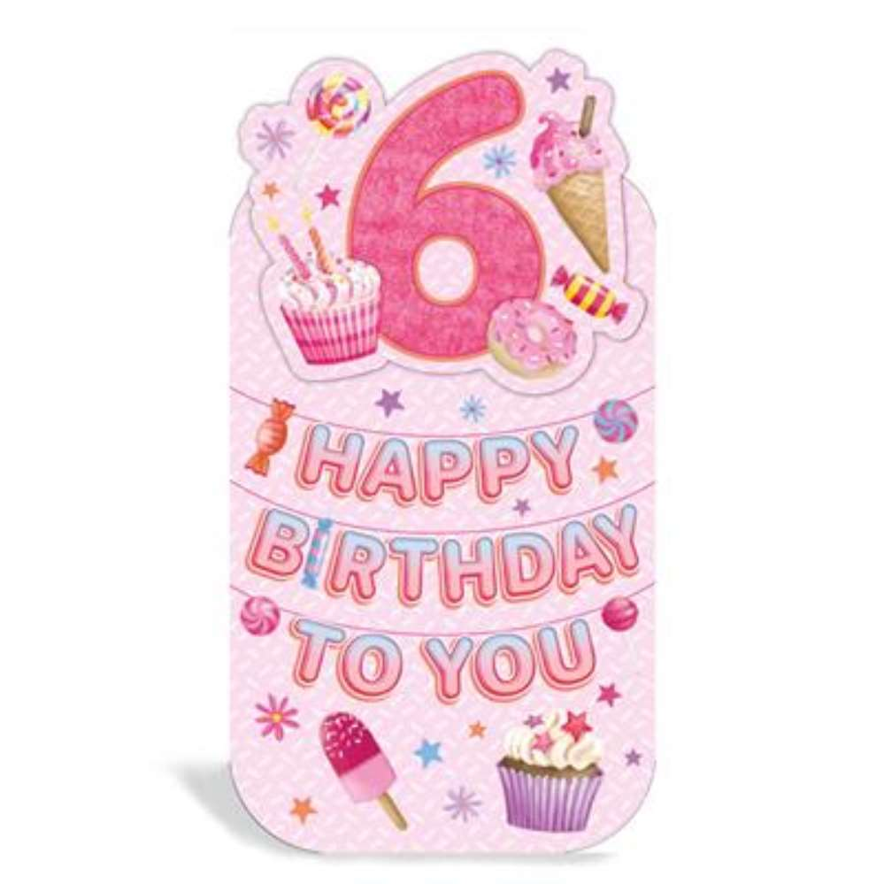 6pk Cards C55 Birthday Age 6 - Tiger Feet Ireland