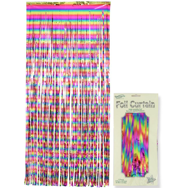 Foil Door Curtain Rainbow 90cm x 2.4m - Tiger Feet Ireland