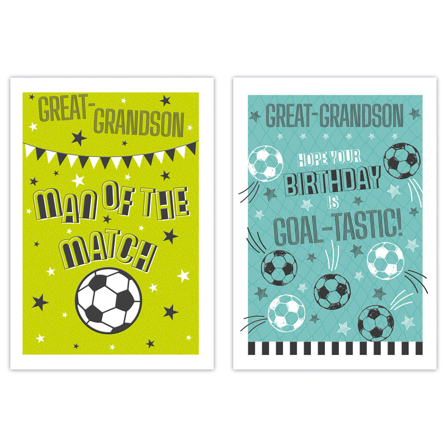 12pk Cards C50 Birthday Great-Grandson - Tiger Feet Ireland