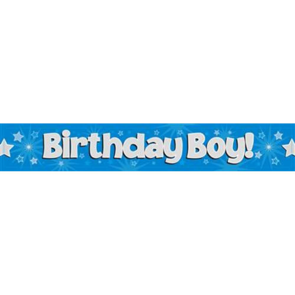 9ft Banner Birthday Boy Blue - Tiger Feet Ireland