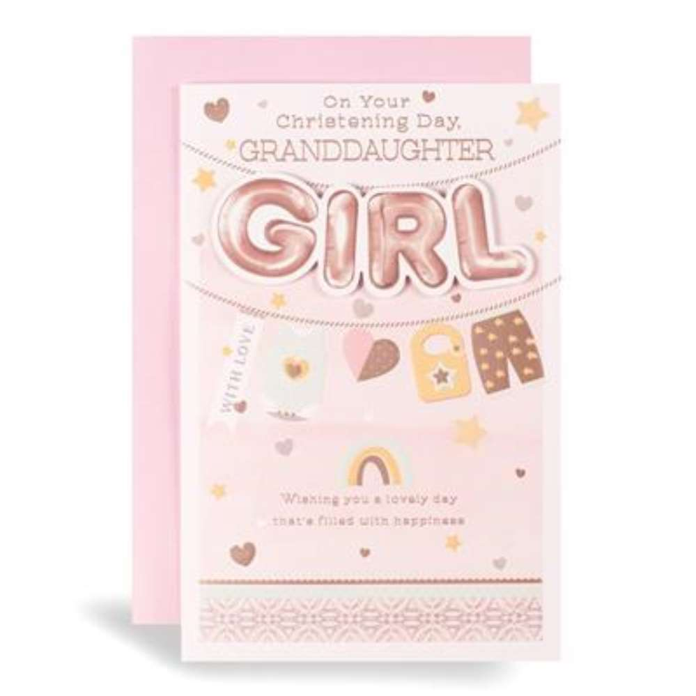 6pk Cards C75 Christening Granddaughter - Tiger Feet Ireland