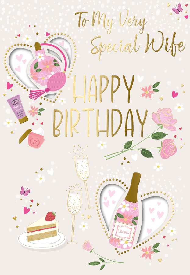 6pk Cards C90 Birthday Wife - Tiger Feet Ireland