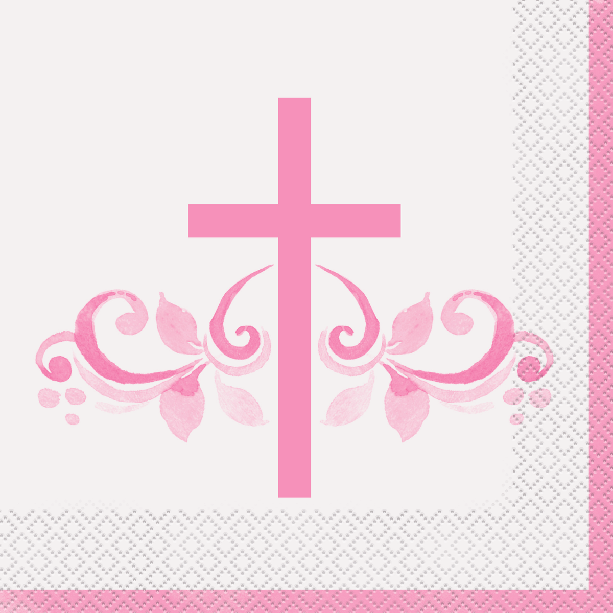 16pk Napkin Lunch Holy Cross Pink - Tiger Feet Ireland