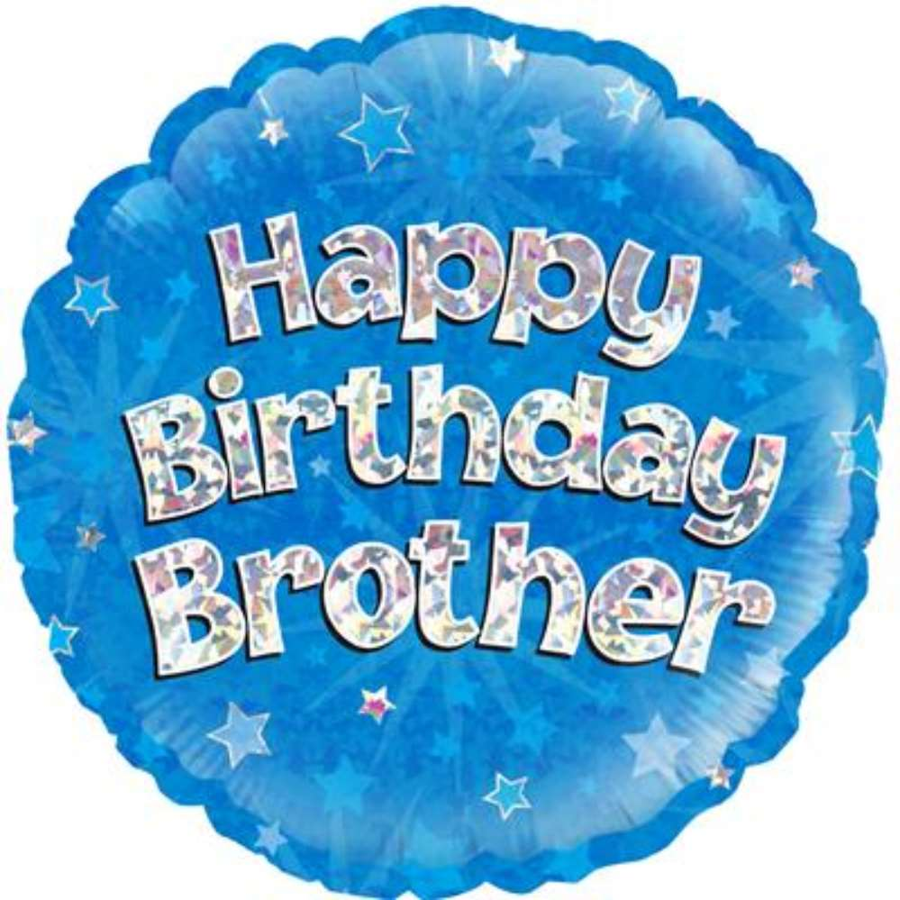 Foil Balloon 18" Happy Birthday Brother - Tiger Feet Ireland