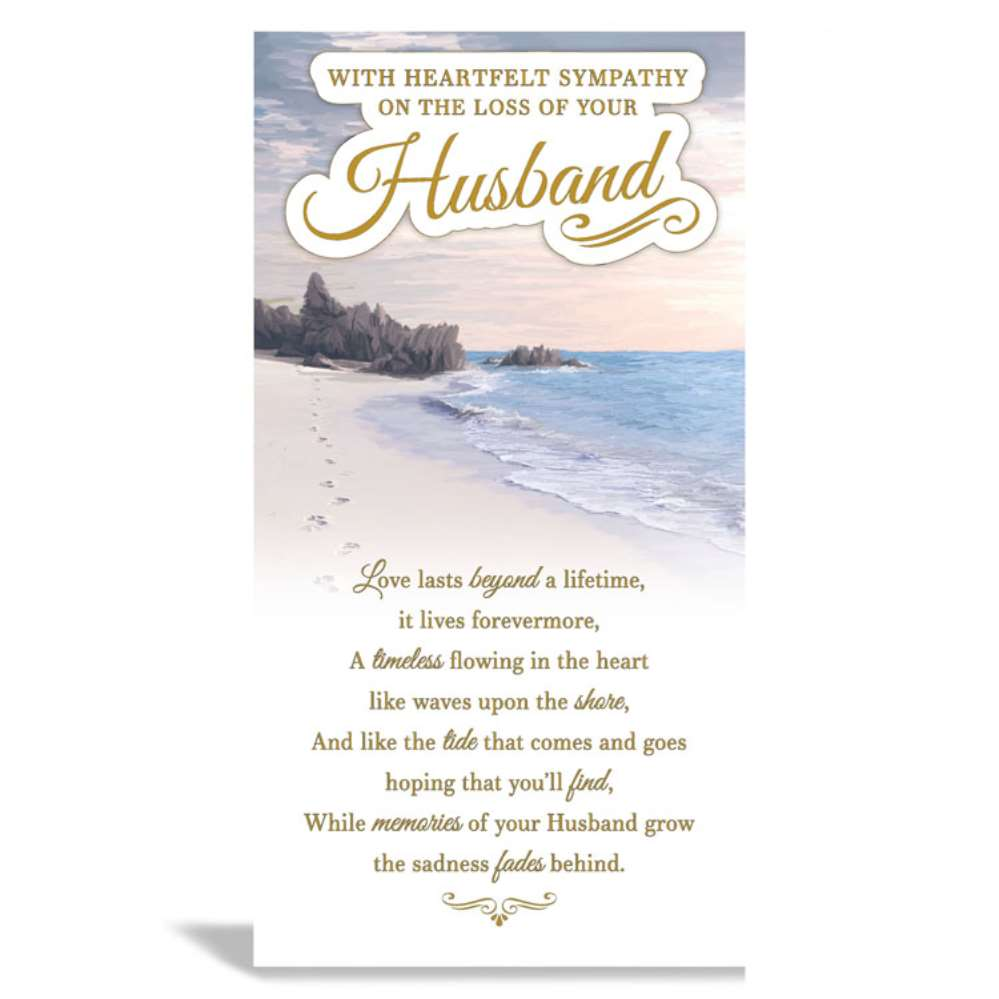 6pk Cards C55 Sympathy Loss Of Husband - Tiger Feet Ireland