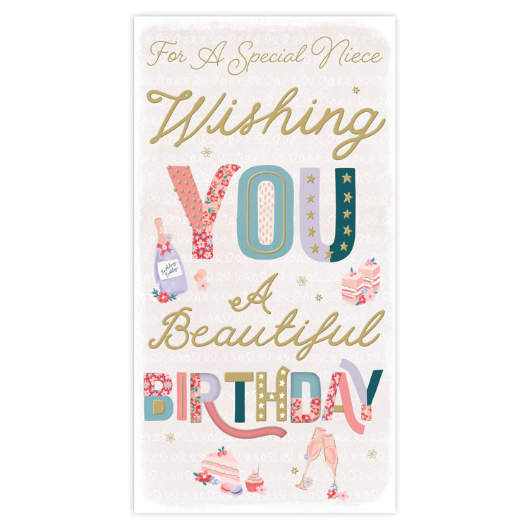6pk Cards C55 Birthday Niece - Tiger Feet Ireland