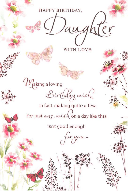 6pk Cards C75 Birthday Daughter - Tiger Feet Ireland