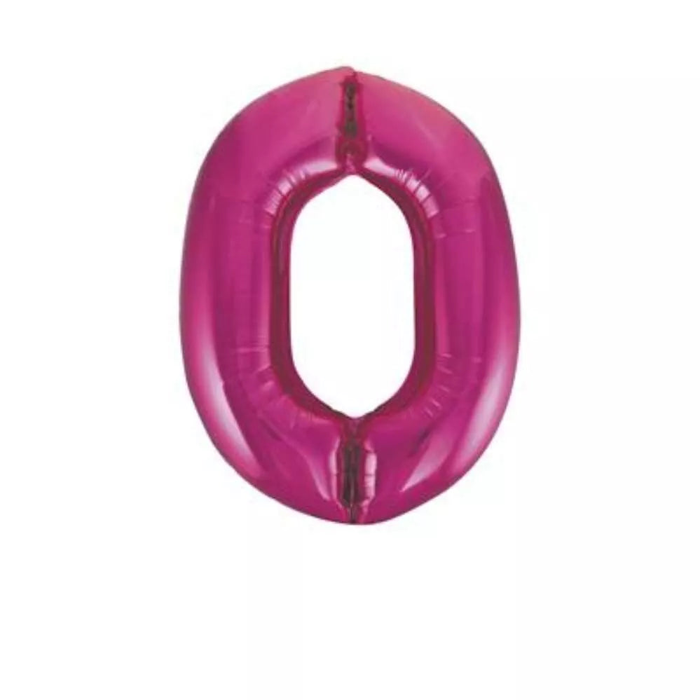 Foil Balloons 34" Big Numbers Pink - Tiger Feet Ireland