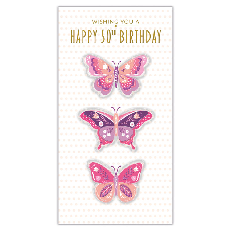 6pk Cards C55 Birthday Age 50 - Tiger Feet Ireland