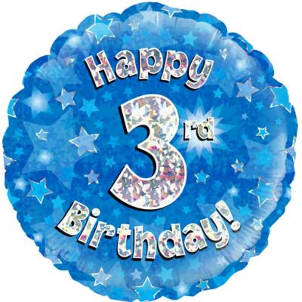Foil Balloon 18" Round Age 3 - Tiger Feet Ireland