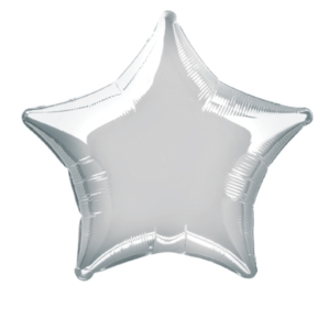 Foil Balloon 20" Star Silver - Tiger Feet Ireland