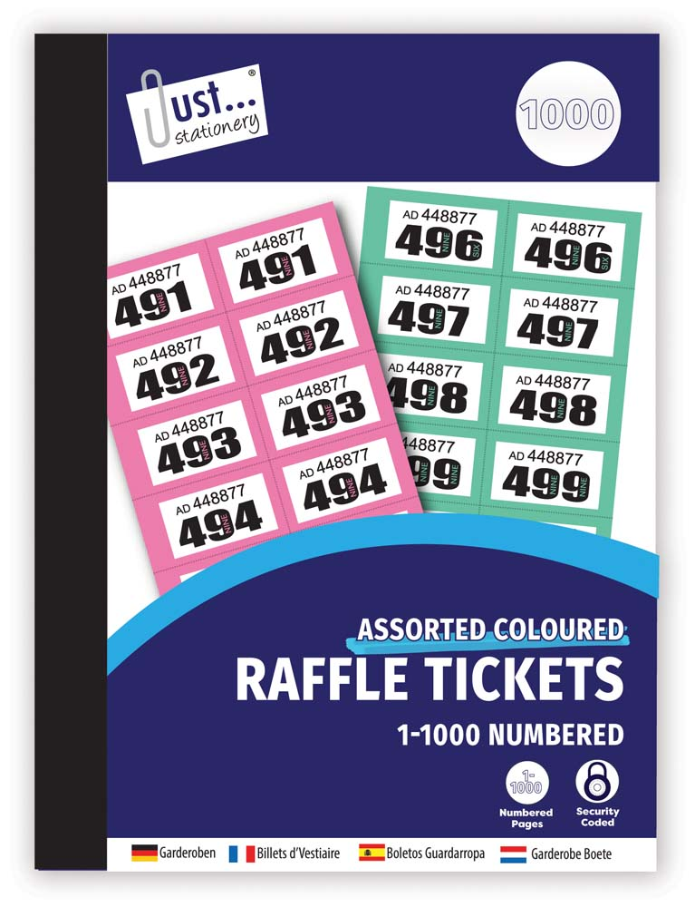 12pk Cloakroom Tickets 1-1000 - Tiger Feet Ireland