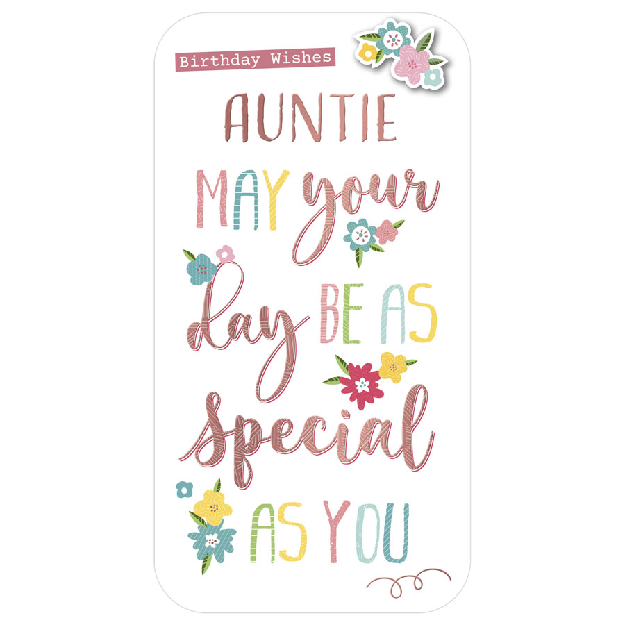 6pk Cards C55 Birthday Auntie - Tiger Feet Ireland