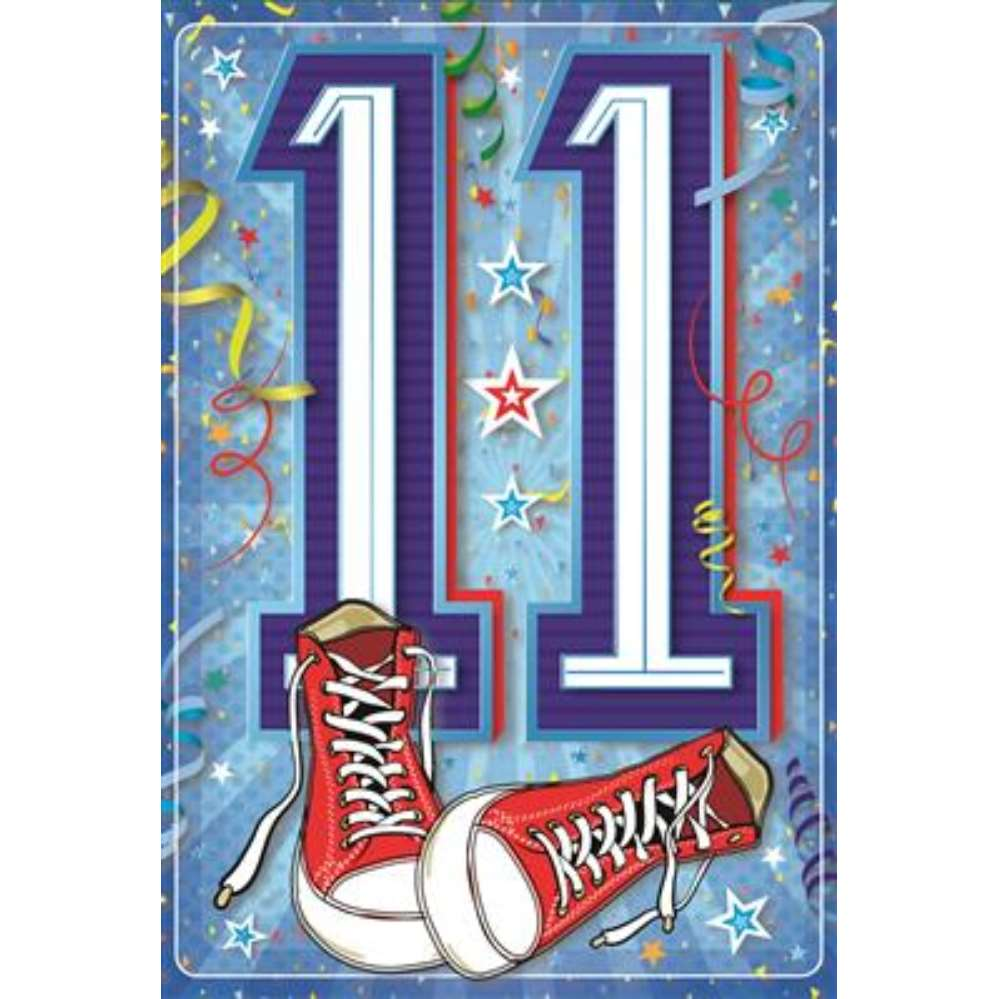 6pk Cards C50 Birthday Age 11 - Tiger Feet Ireland