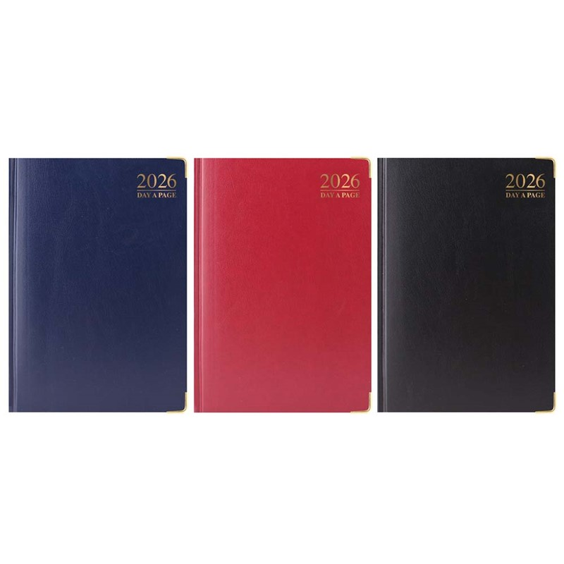 2026 A4 Diary Page A Day Padded Gilt Edge - Tiger Feet Ireland