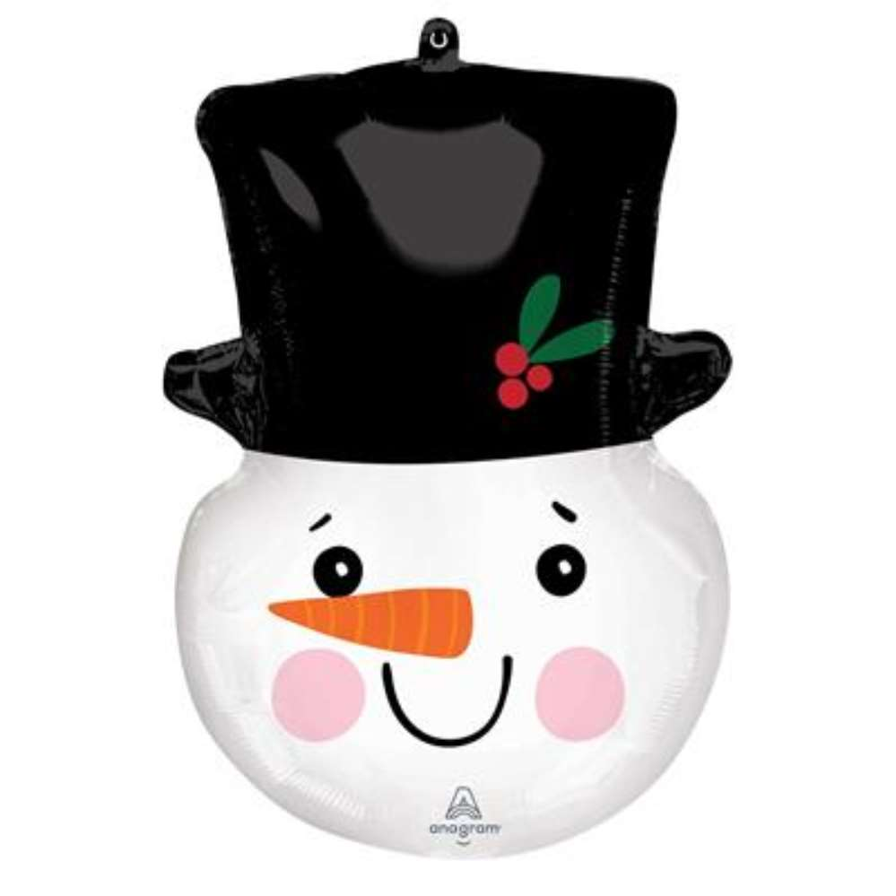 Foil Balloon 23" Supershape Smiley Snowman Head - Tiger Feet Ireland
