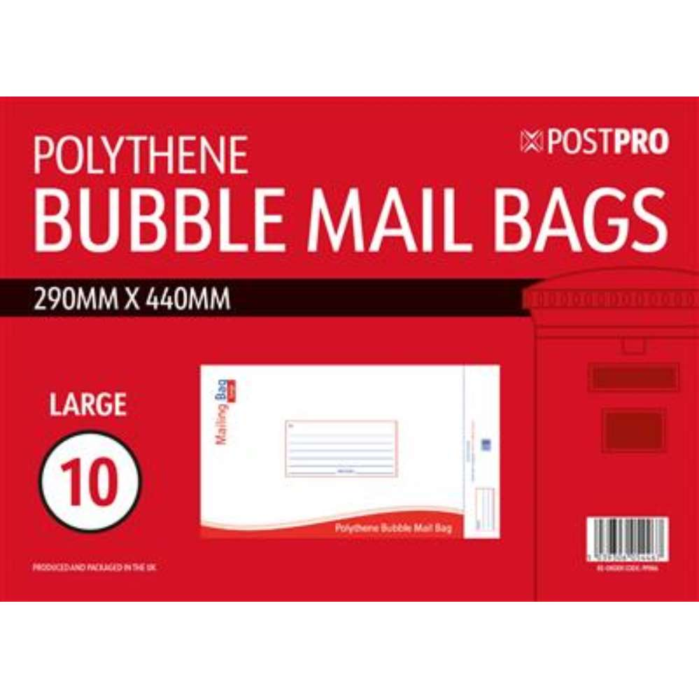 10pk Bubble Mailing Bag Large 290x440mm - Tiger Feet Ireland