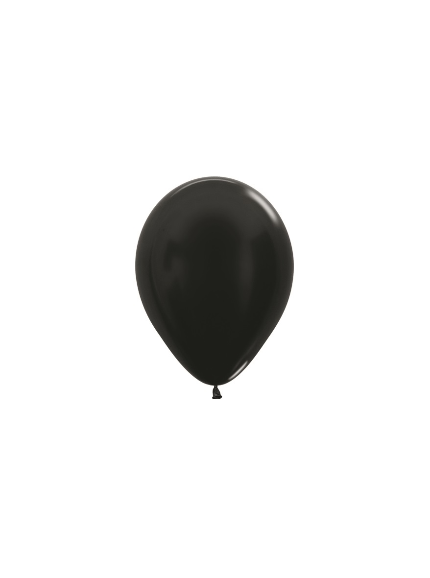 50ct Latex Balloon 5in Met Black Sempertex - Tiger Feet Ireland