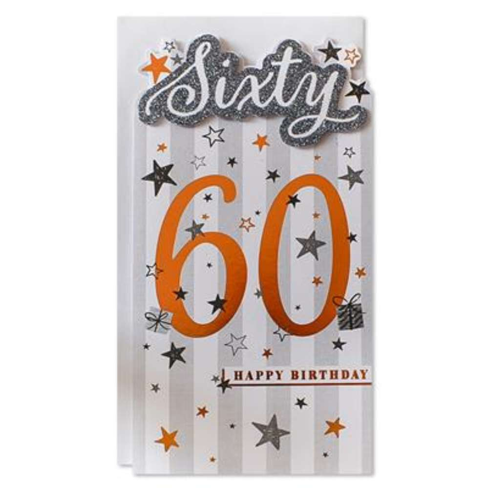 6pk Cards C55 Birthday Age 60 - Tiger Feet Ireland