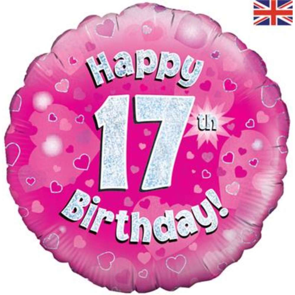 Foil Balloon 18" Round Age 17 - Tiger Feet Ireland