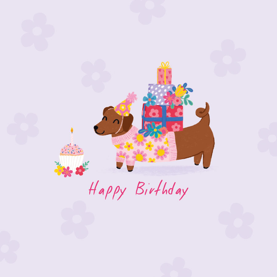 6pk Cards Square Birthday Open - Tiger Feet Ireland