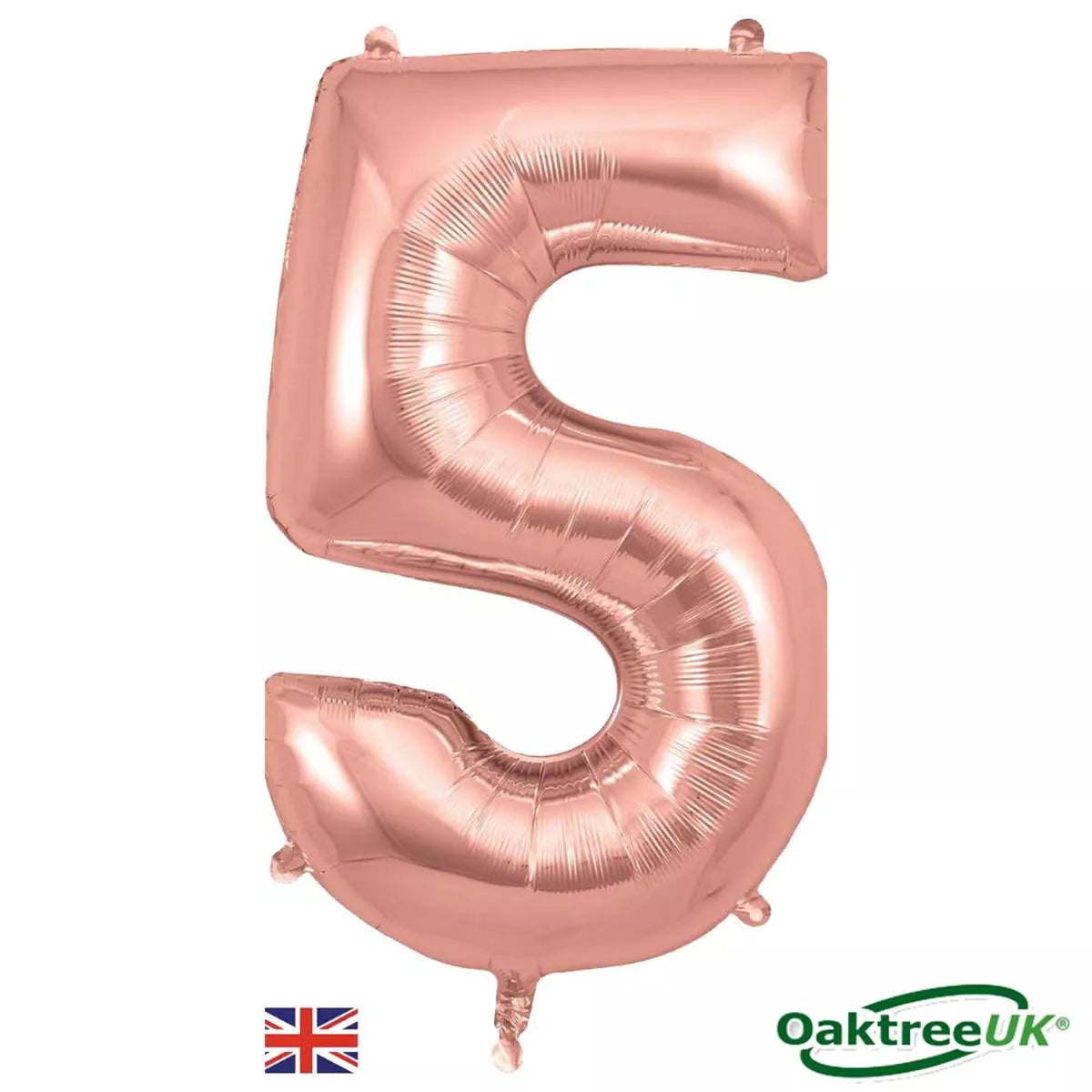 Foil Balloon 34" Big Number Rose Gold - Tiger Feet Ireland