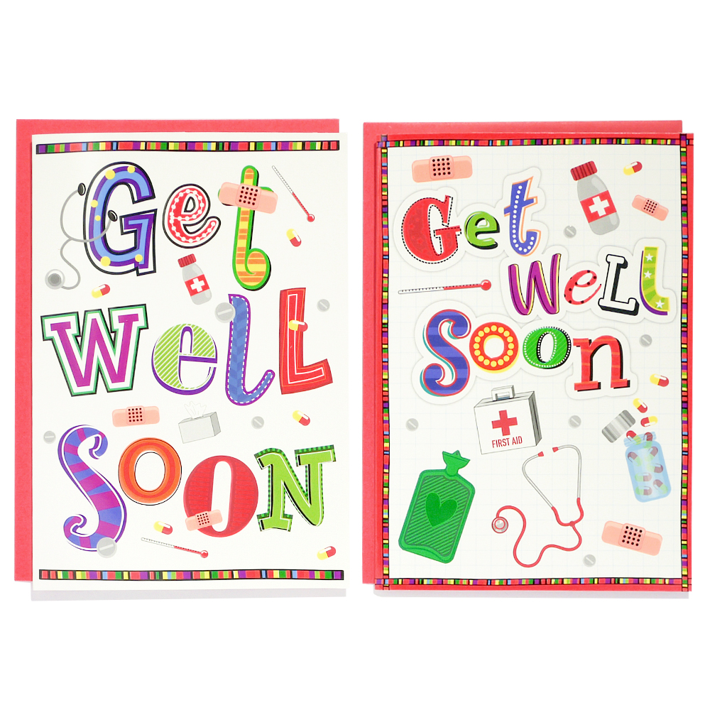 12pk Cards C50 Get Well - Tiger Feet Ireland