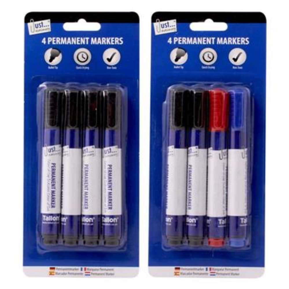 4 Permanent Markers Bullet Tip - Tiger Feet Ireland