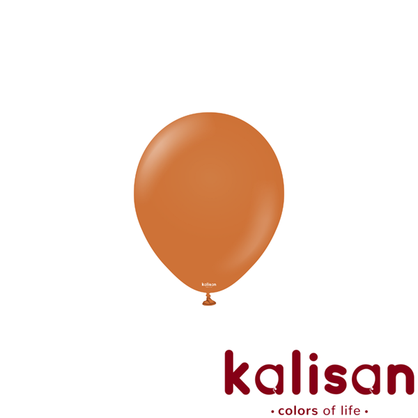 100ct Latex Balloon 5" Caramel Brown Kalisan - Tiger Feet Ireland
