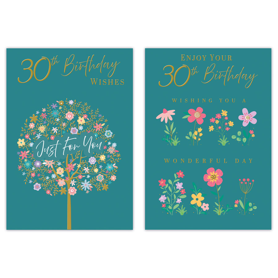 12pk Cards C50 Birthday Age 30 - Tiger Feet Ireland