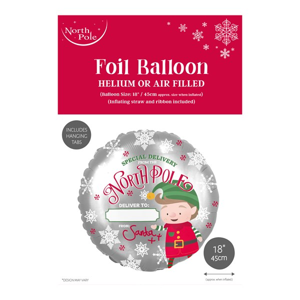 Foil Balloon 18" Elf Arrival - Tiger Feet Ireland