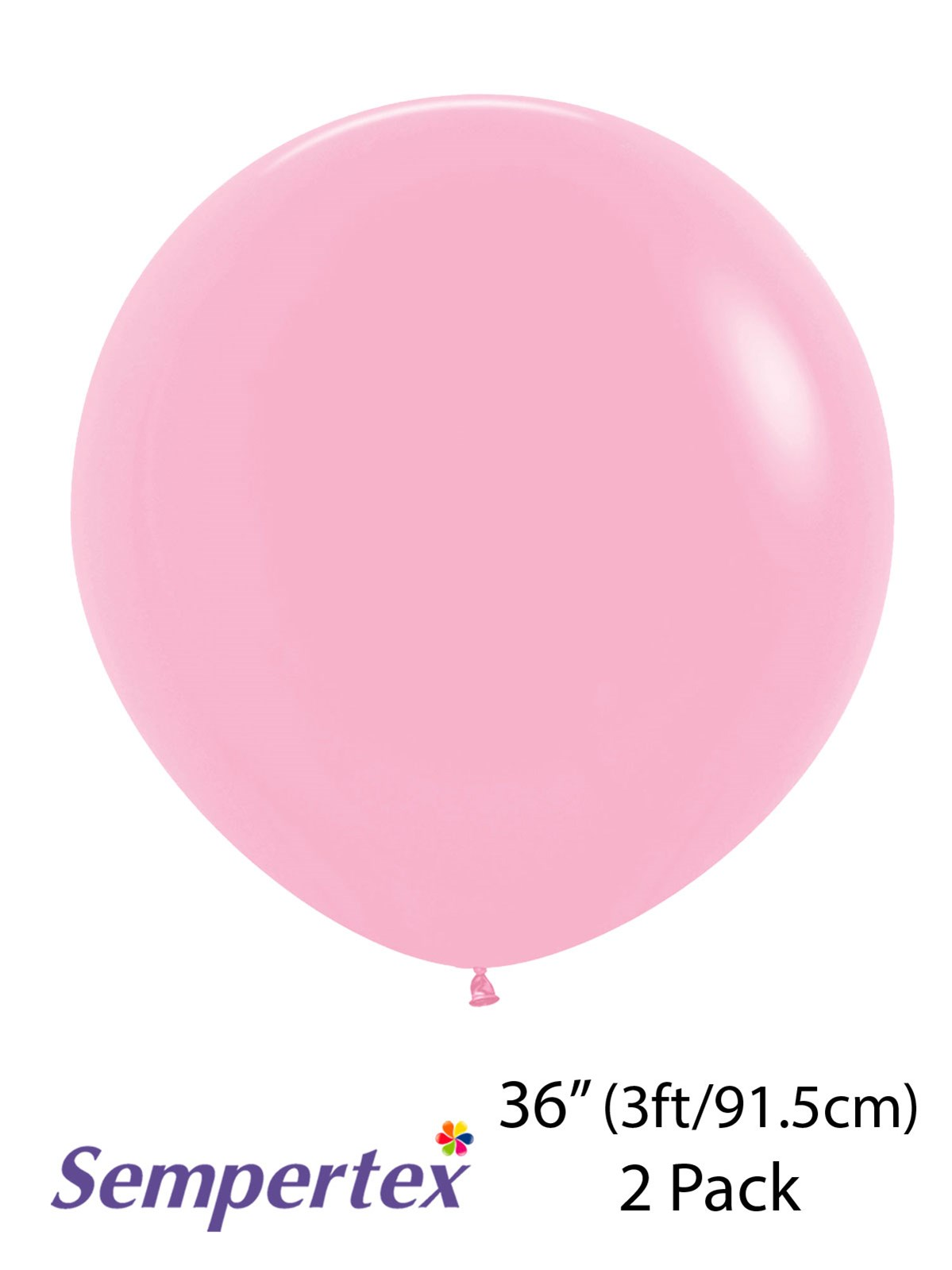 2ct Latex Balloon 36in Pink Sempertex - Tiger Feet Ireland