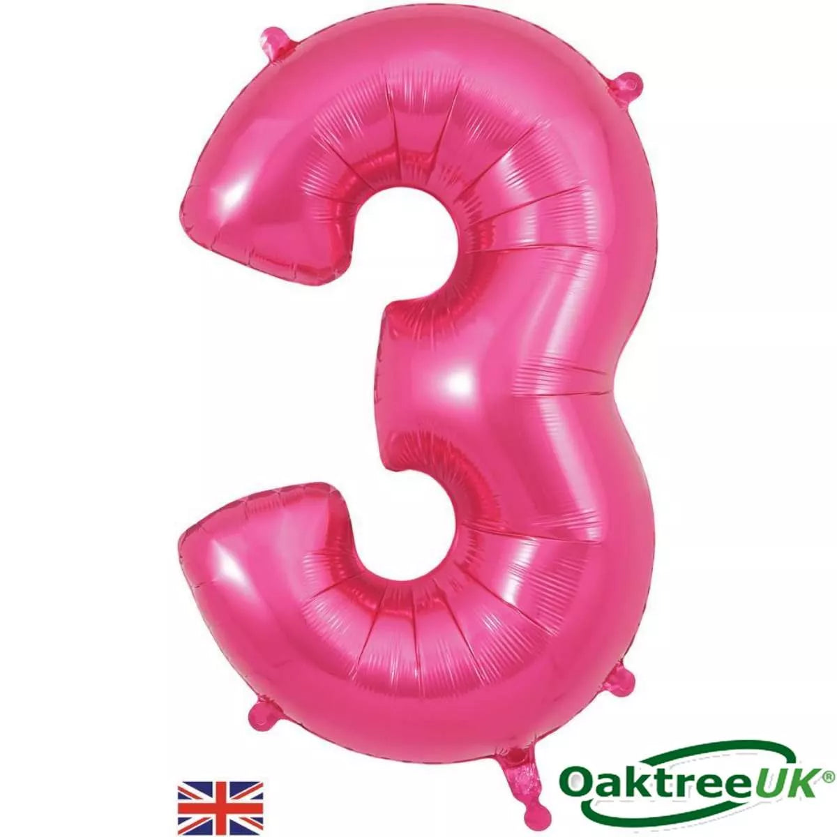 Foil Balloon 34" Big Number Pink - Tiger Feet Ireland