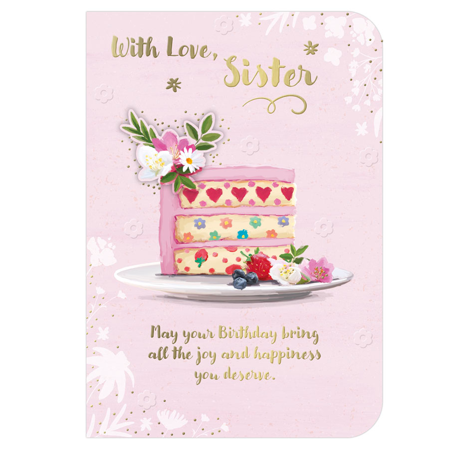 6pk Cards C50 Birthday Sister - Tiger Feet Ireland