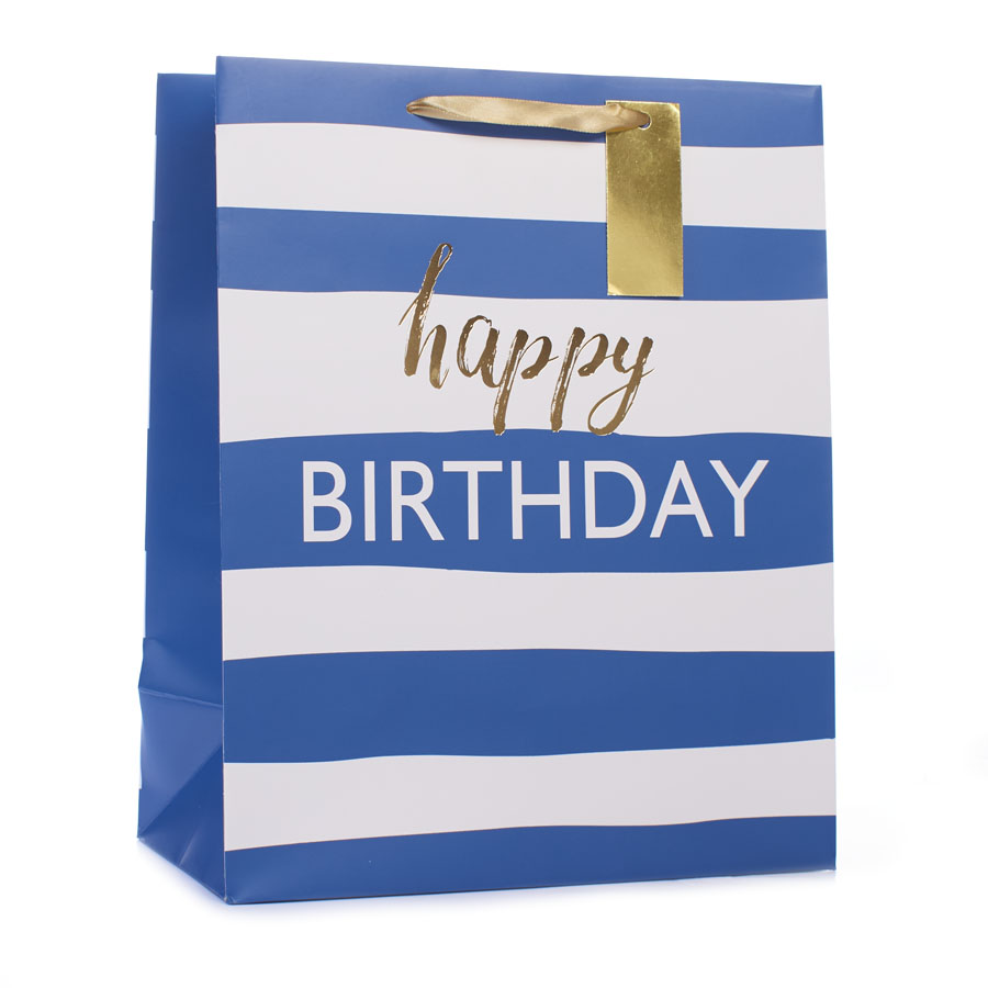 6pk Large Portrait Gift Bags Stripe - Tiger Feet Ireland