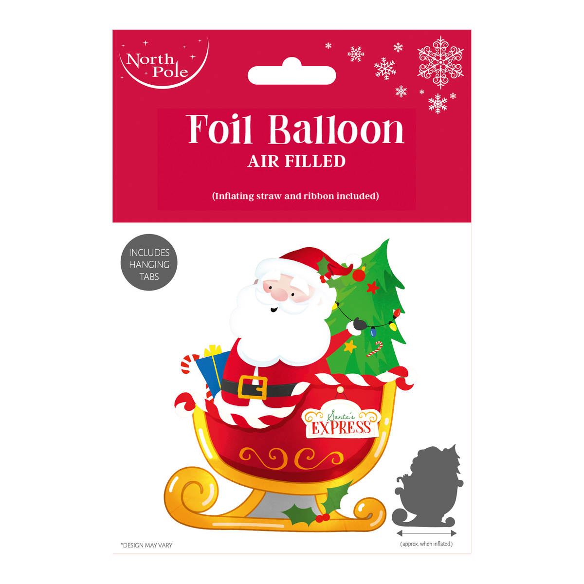 Foil Balloon 25" Sleigh Standing - Tiger Feet Ireland