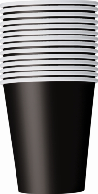 14ct Paper Cups 9oz. Midnight Black - Tiger Feet Ireland